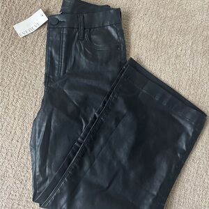NWT KUT FROM THE KLOTH coated black wide leg